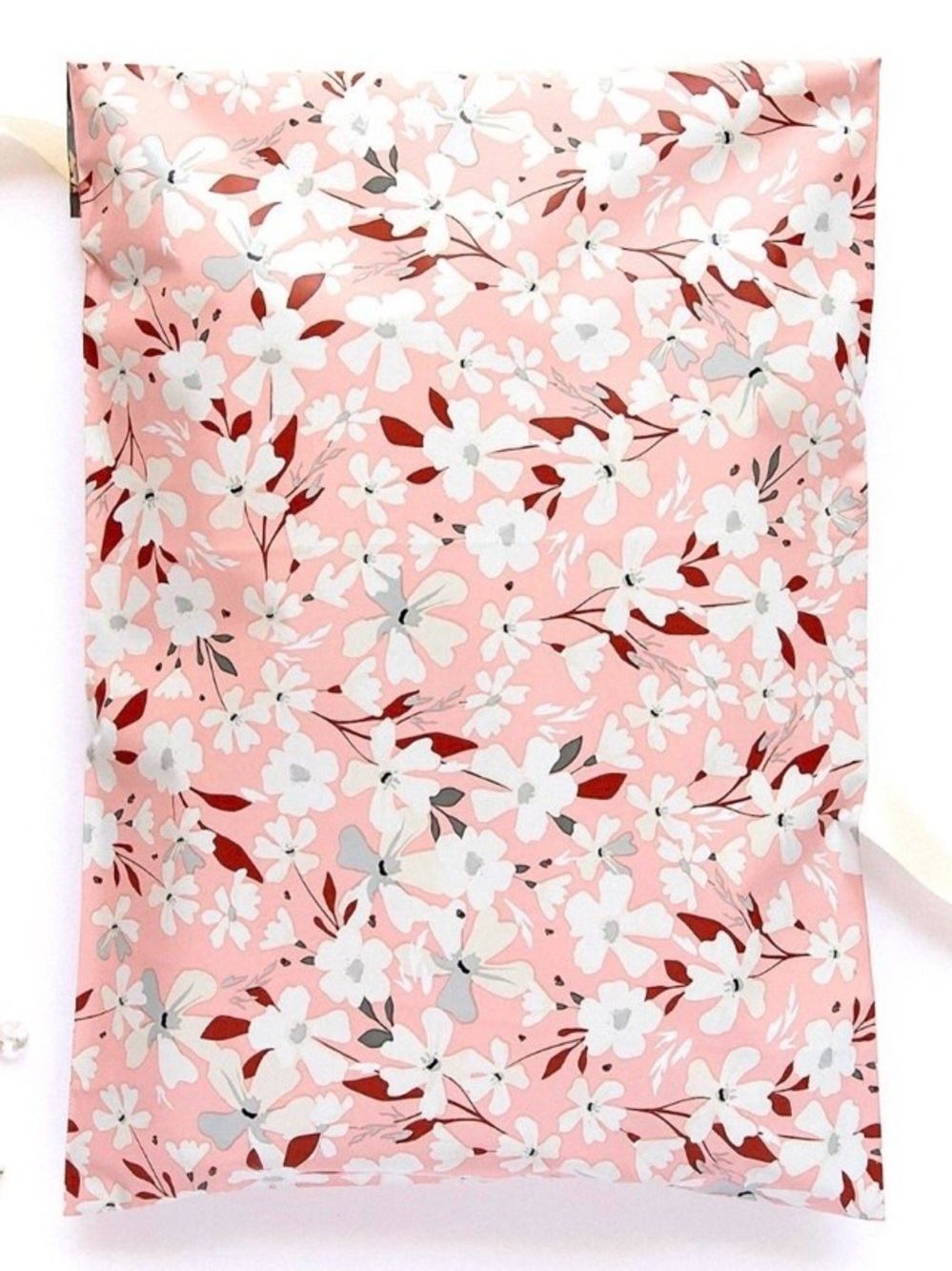 Pink Floral Poly Mailers 7.5x10.5 Shipping Bags 30 Pack